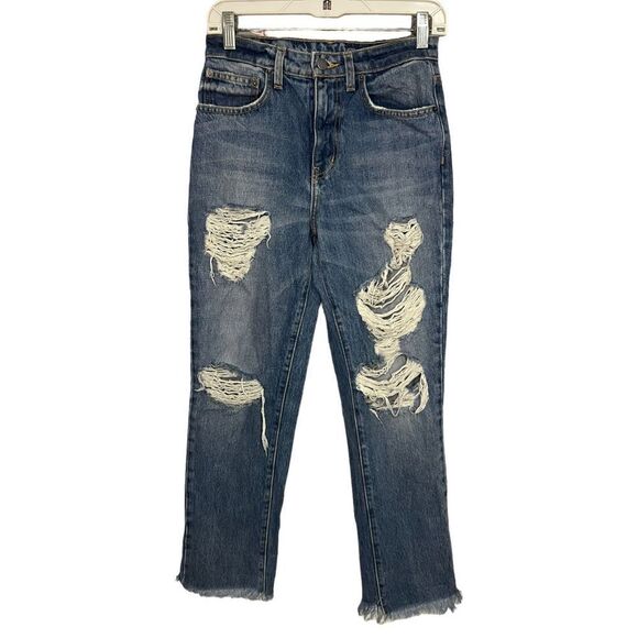 Carmar Distressed High Waisted Denim Jeans - Women’s 25 - Picture 1 of 7
